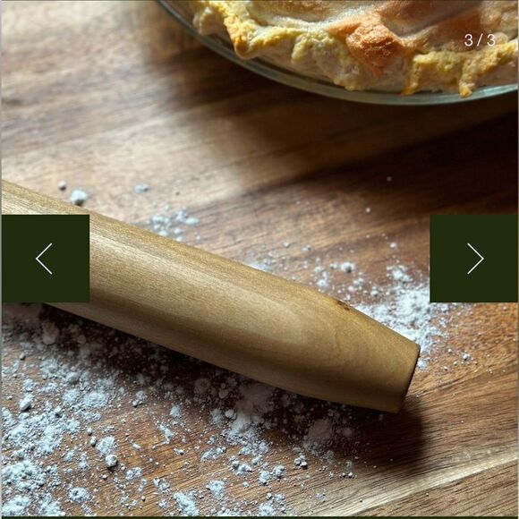 James Taylor Renewals Hand Crafted Poplar Wood French Style Rolling Pin. New. - Picture 2 of 7